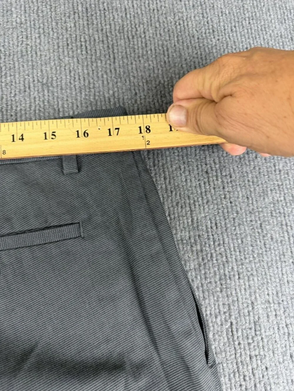 Banana Republic Mens Gray Tailored Fit Dress Pants 36x32 Flat Front